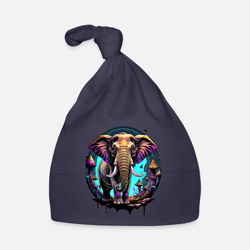 Graffiti Elephant Organic Baby Cap