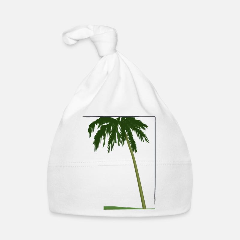 Palme in Rahmen | palm tree in frame Baby Bio-Mütze