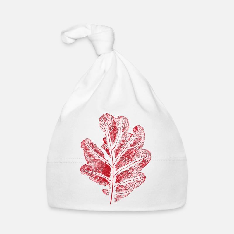 Blatt Eiche - Mit Rissen / Eichenblatt Botanisch Baby Bio-Mütze