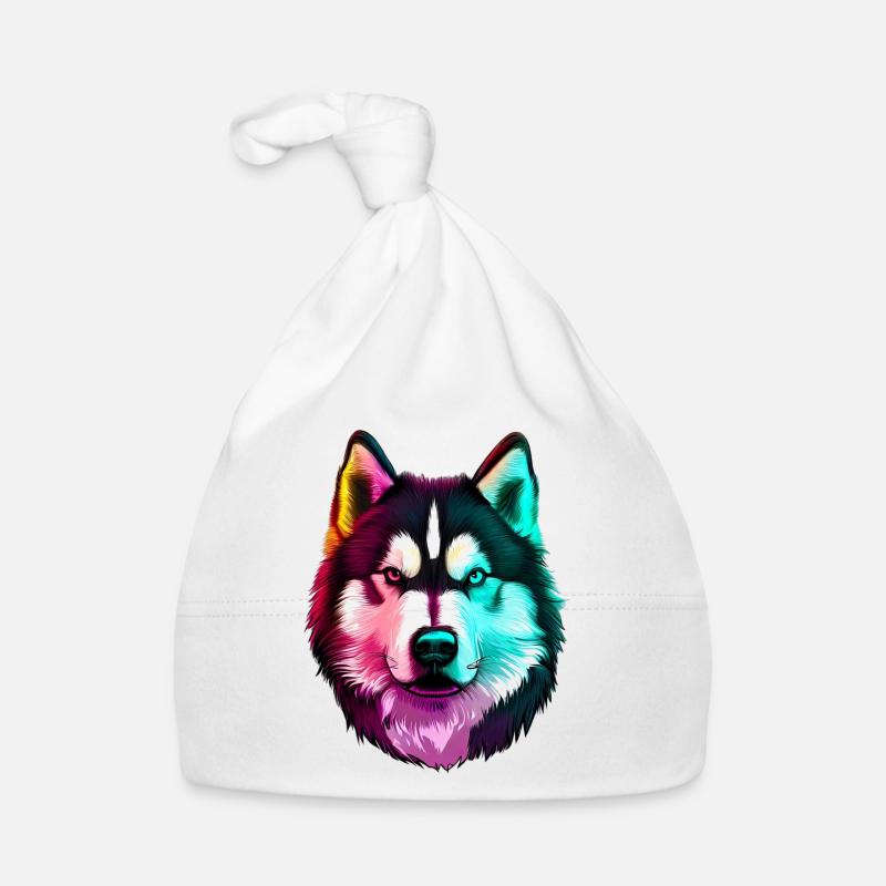 Wolf Husky Dog Organic Baby Cap