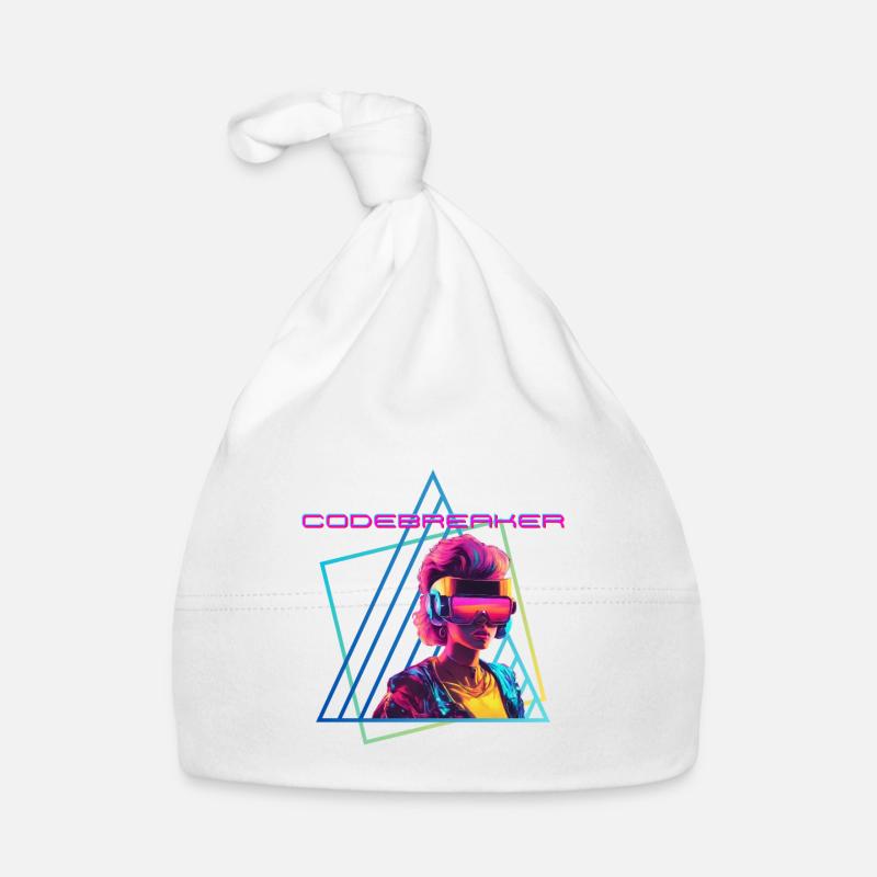 Codebreaker - Organic Baby Cap - white