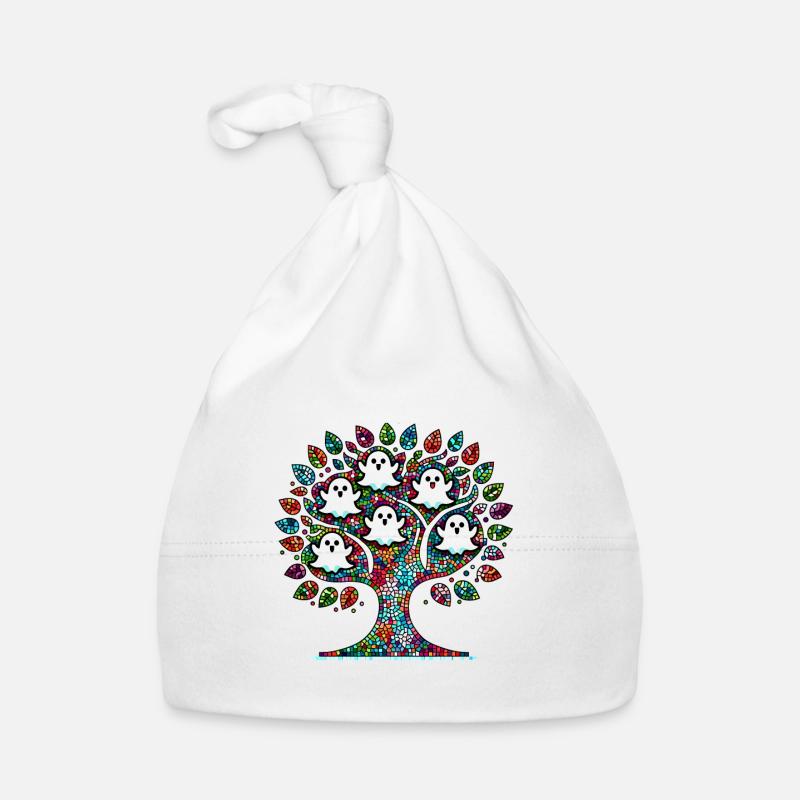 Mosaic Ghost Tree T-Shirt Organic Baby Cap