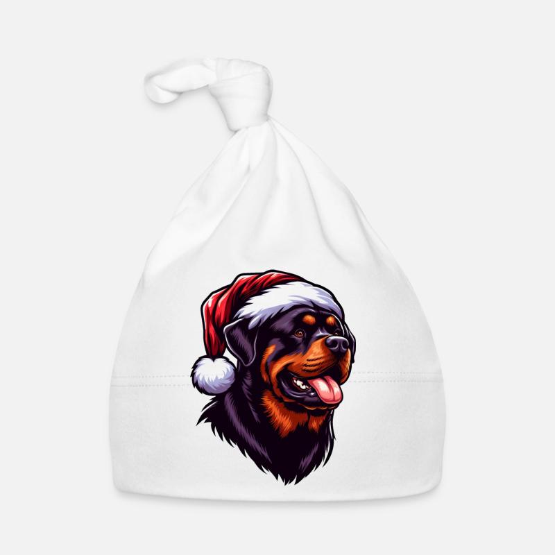 Rottweiler Weihnachtsstimmung Baby Bio-Mütze