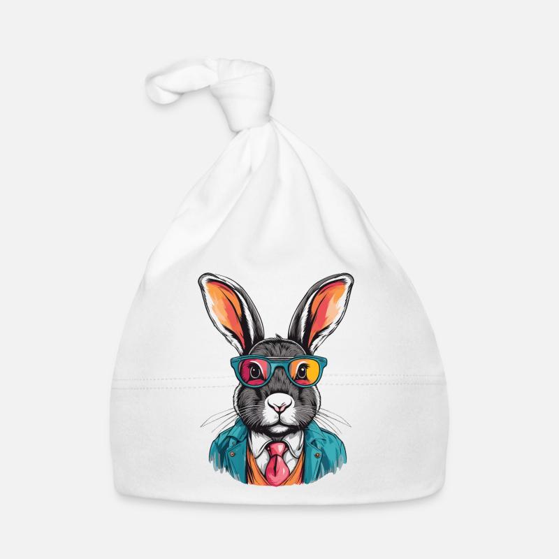 Lapin en costume Bonnet bio Bébé