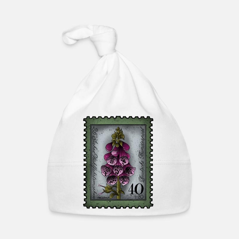 Stamp Foxglove Organic Baby Cap