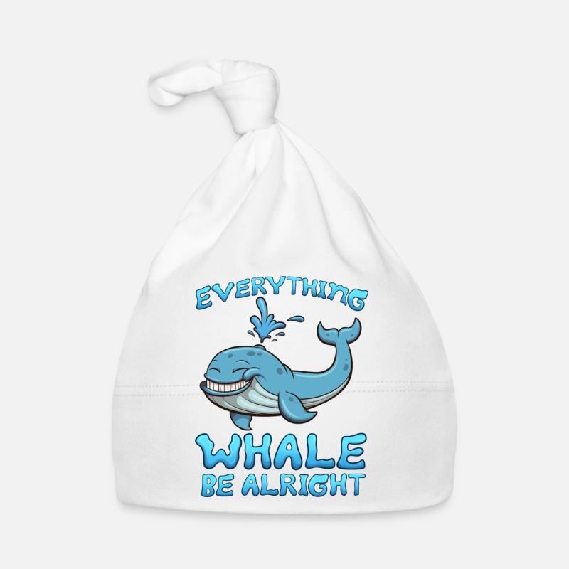 Tout va bien pour les baleines Bonnet bio Bébé