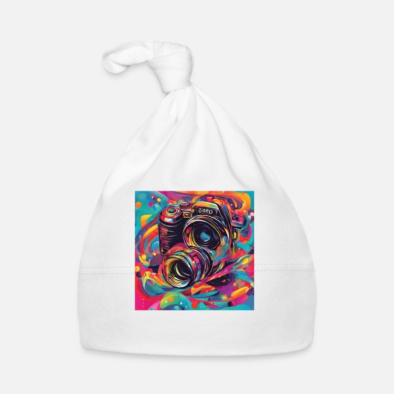 Kamera bunt Baby Bio-Mütze