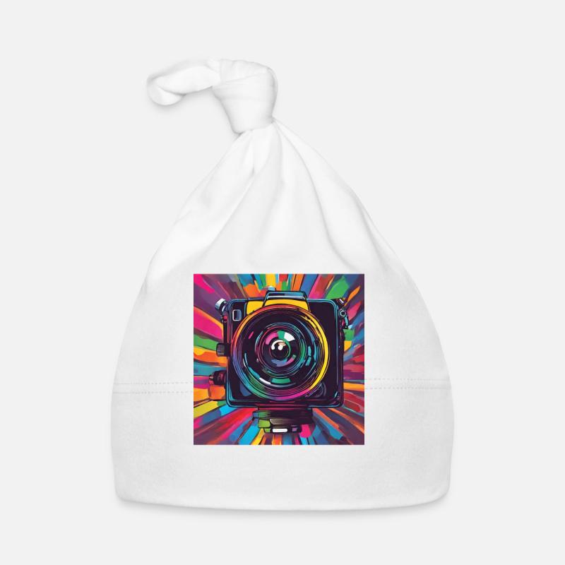 Camera Colorful Organic Baby Cap