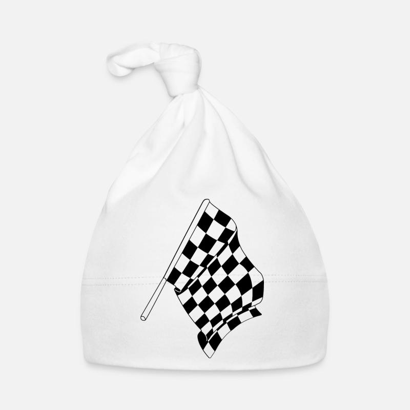 Drapeau de la course automobile Bonnet bio Bébé