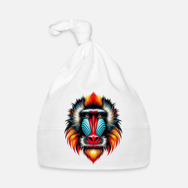 Mandrill-Affe Baby Bio-Mütze