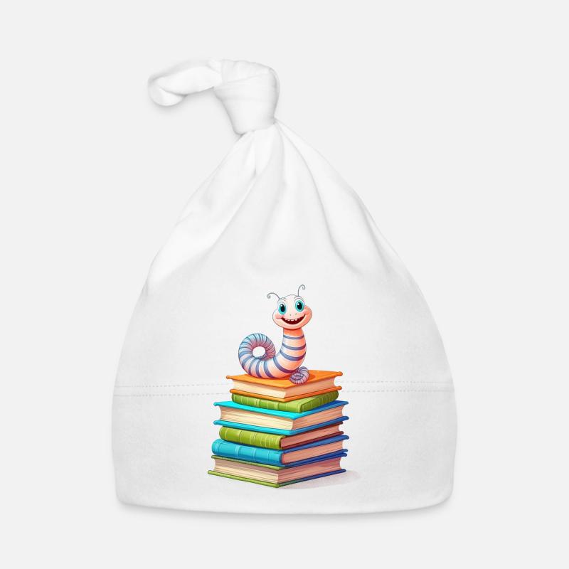 Bücherwurm Baby Bio-Mütze