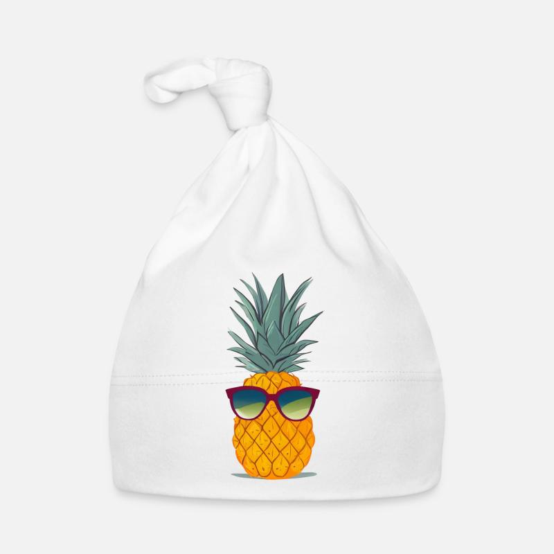 Ananas mit Sonnenbrille Baby Bio-Mütze
