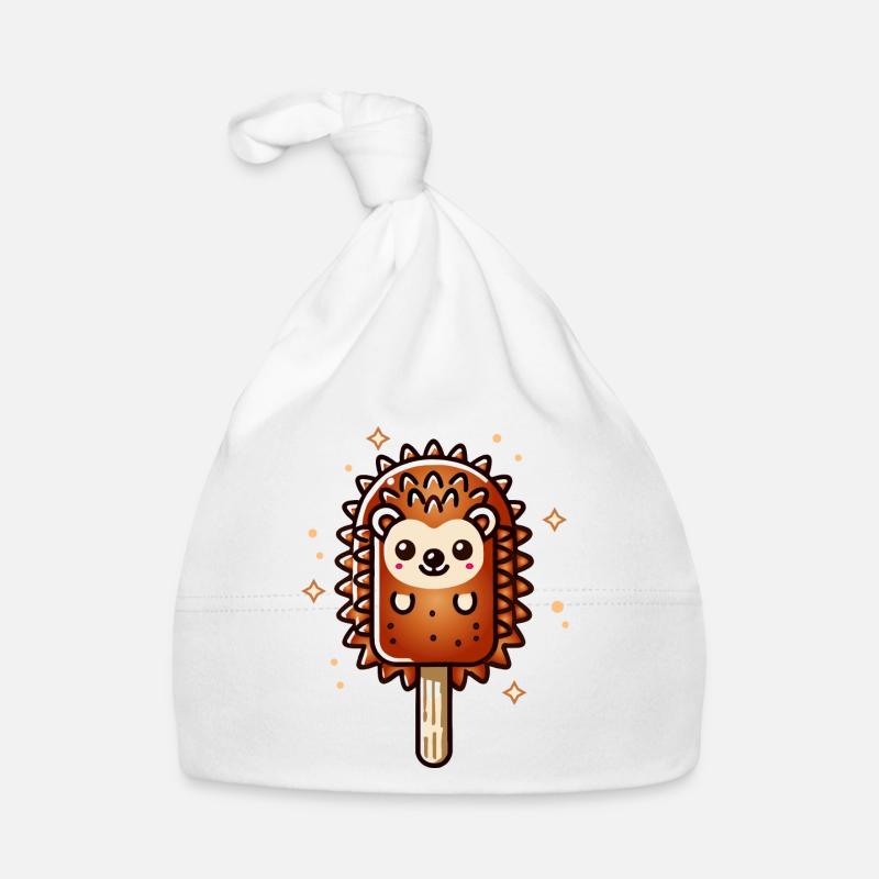 Motif de glace hérisson mignon pour l’été Bonnet bio Bébé