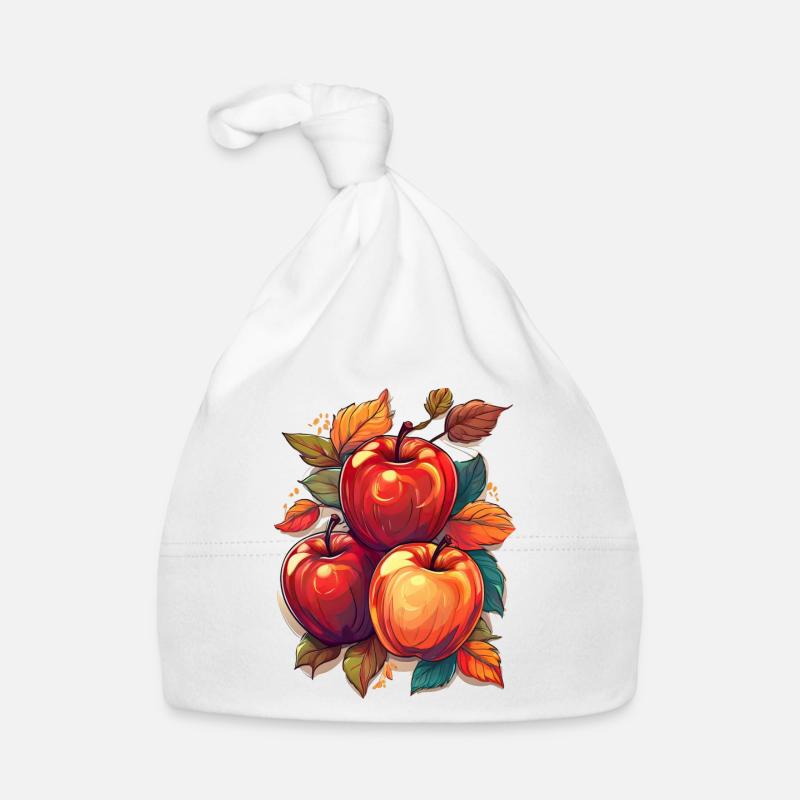 Äpfel im Herbst Baby Bio-Mütze