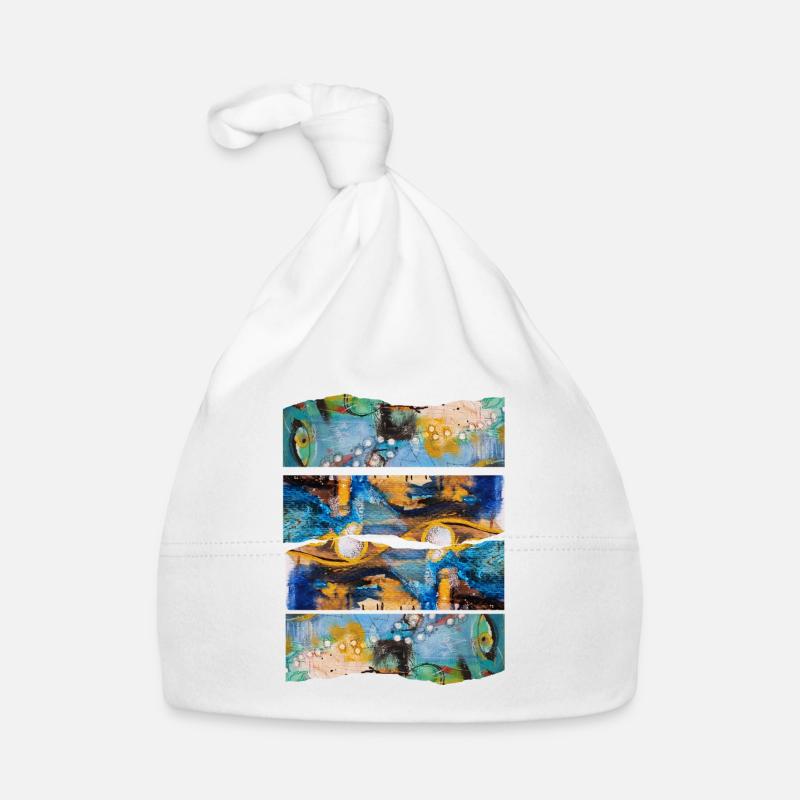 Abstract Colorful Expression Organic Baby Cap