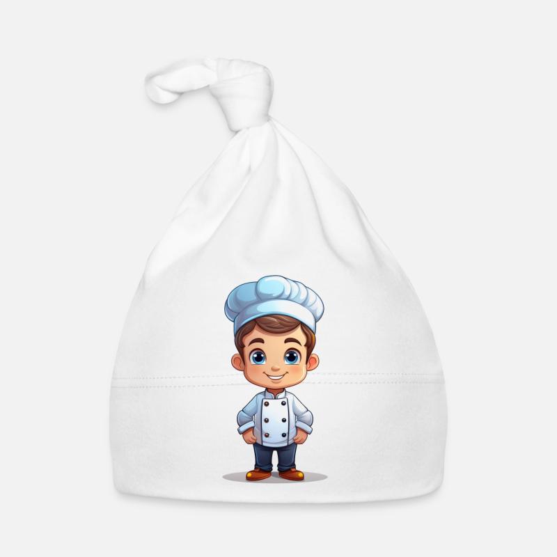 Koch oder Bäcker im Cartoon Stil Baby Bio-Mütze