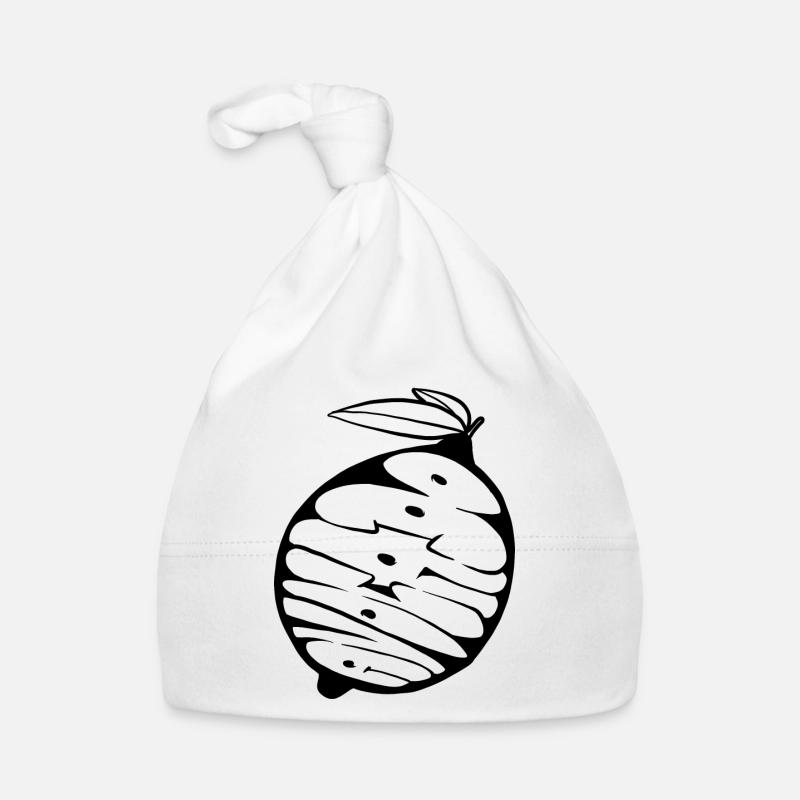 Avocat-Citron Graff (stencil) Bonnet bio Bébé