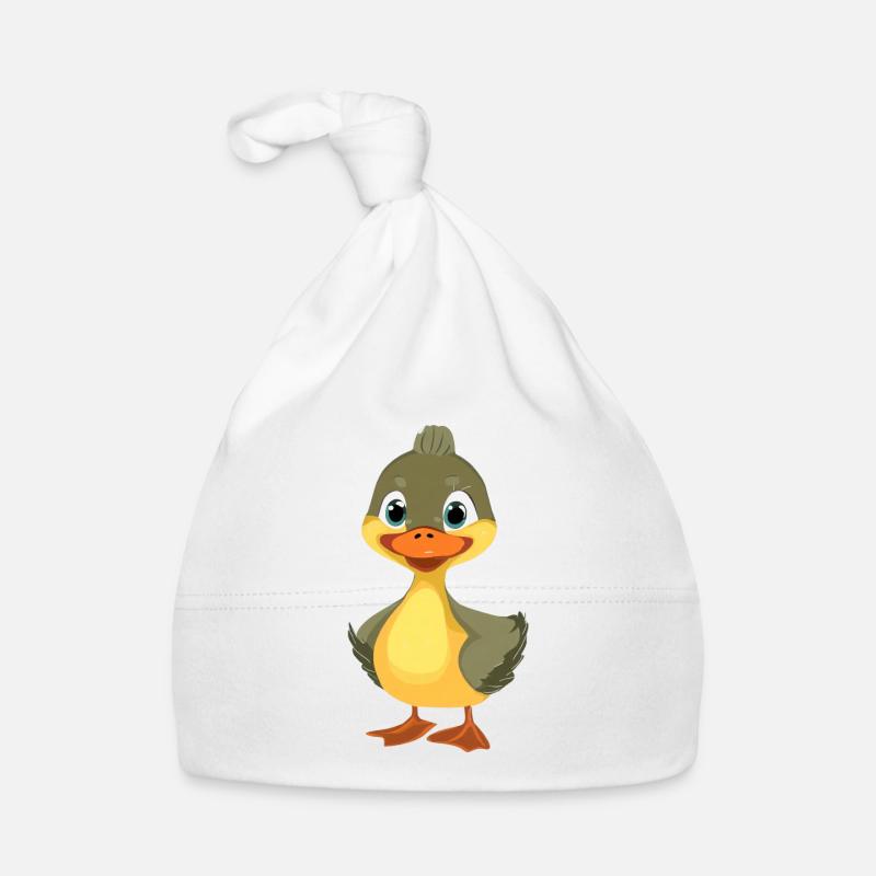 Duck Chick Illustration Organic Baby Cap