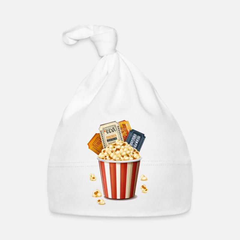 Ins Kino mit Popcorn und Eintrittskarten Baby Bio-Mütze