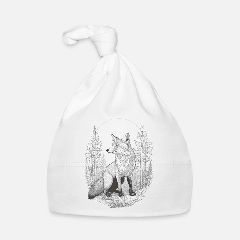 Renard dans la forêt Bonnet bio Bébé