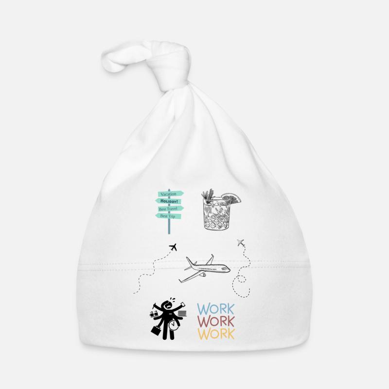 Arbeit vs. Urlaub Baby Bio-Mütze