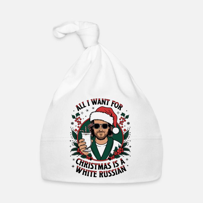 Big Lebowski Tout ce que je veux pour Noël - Bonnet bio Bébé - blanc