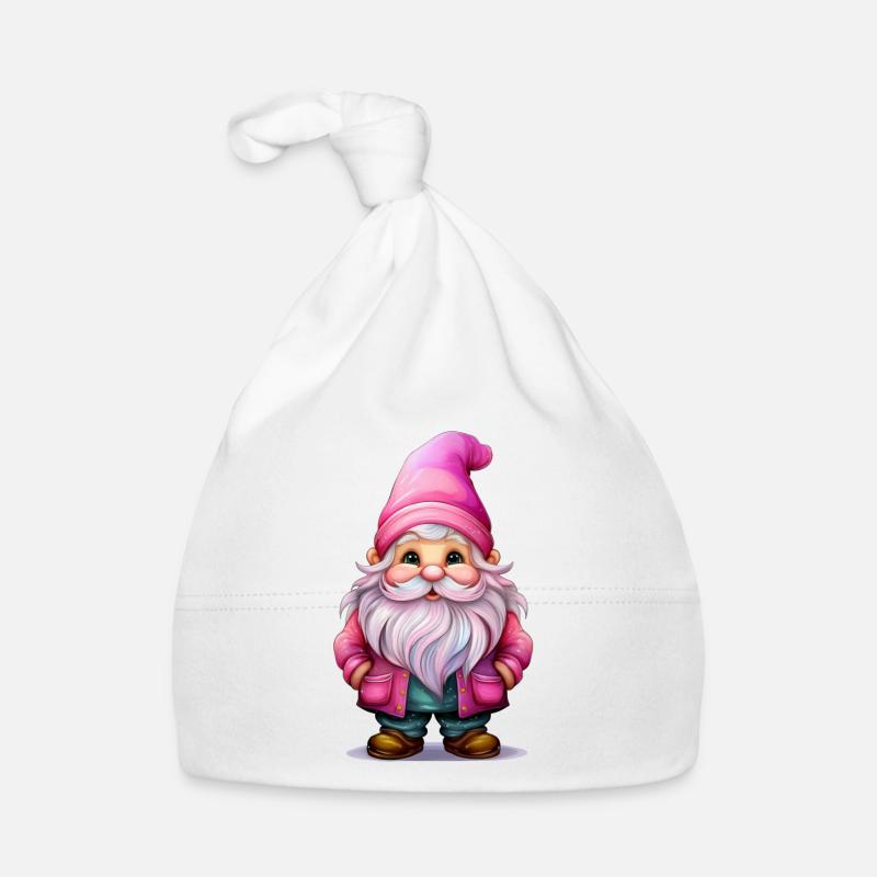 A cute Christmas gnome Organic Baby Cap