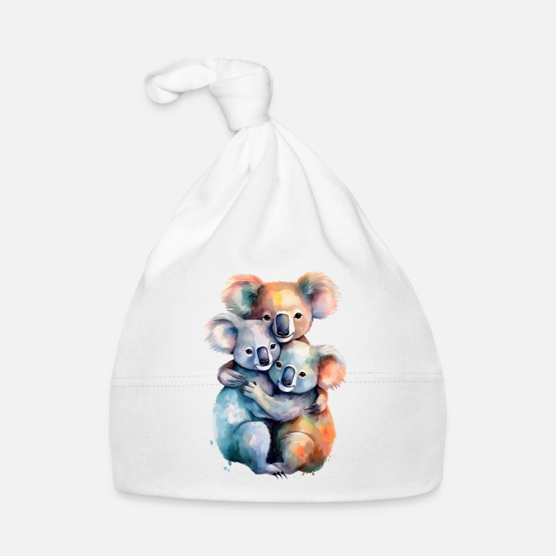 Trois koalas câlins Bonnet bio Bébé