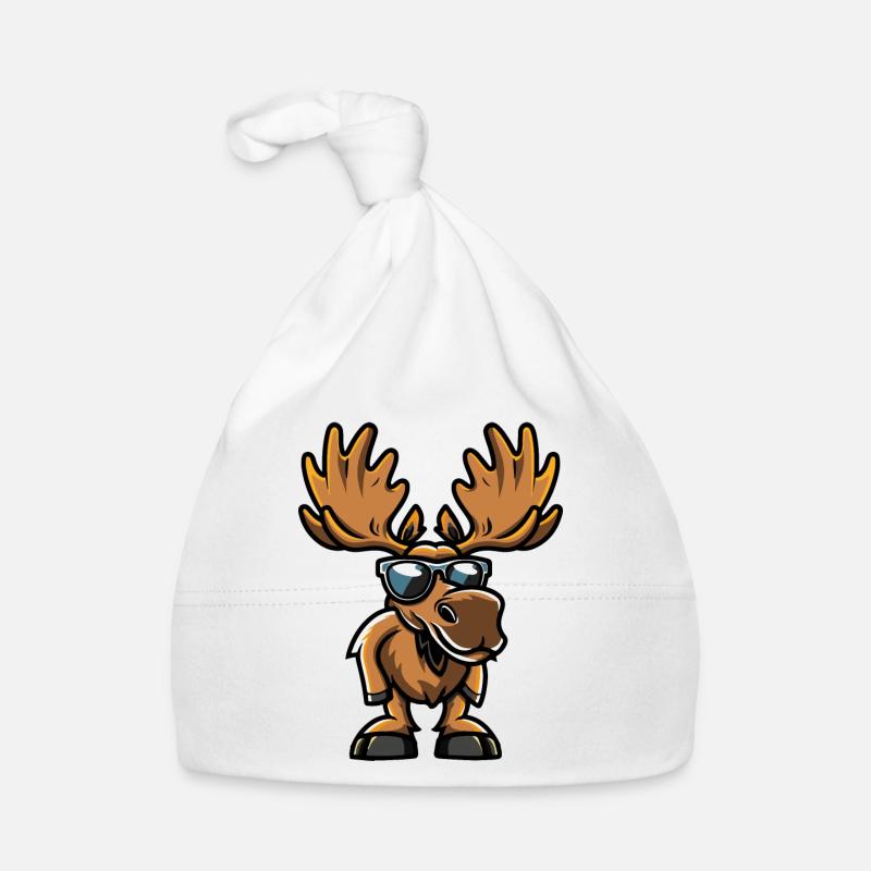 Elch Comic Cool Baby Bio-Mütze