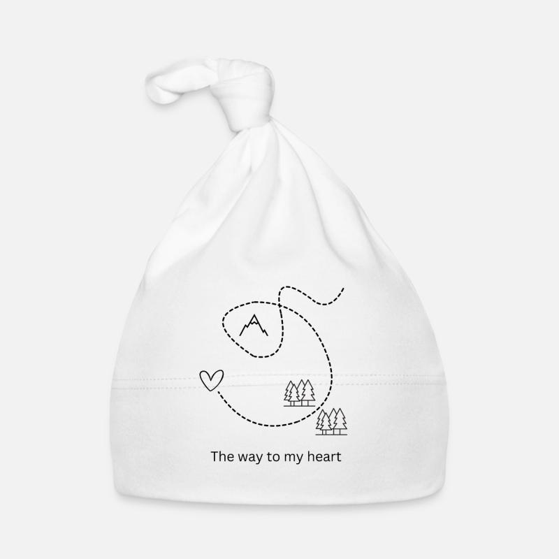 Le chemin vers mon cœur - Bonnet bio Bébé - blanc
