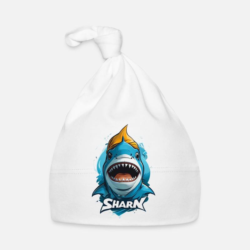 Shark - Bonnet bio Bébé - blanc