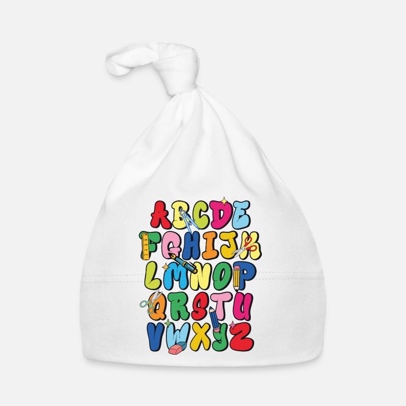 Creative ABC Design for School & Art Organic Baby Cap