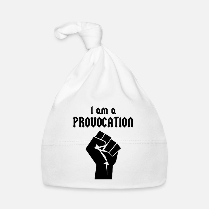 Je suis une provocation - Bonnet bio Bébé - blanc
