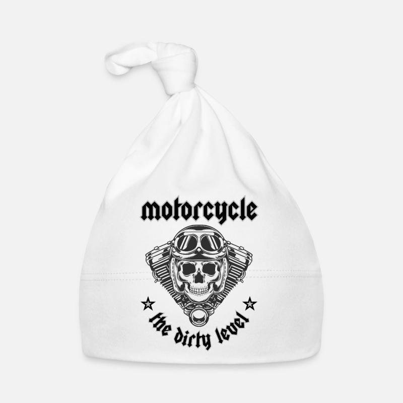 Motorcycle The Dirty level Organic Baby Cap