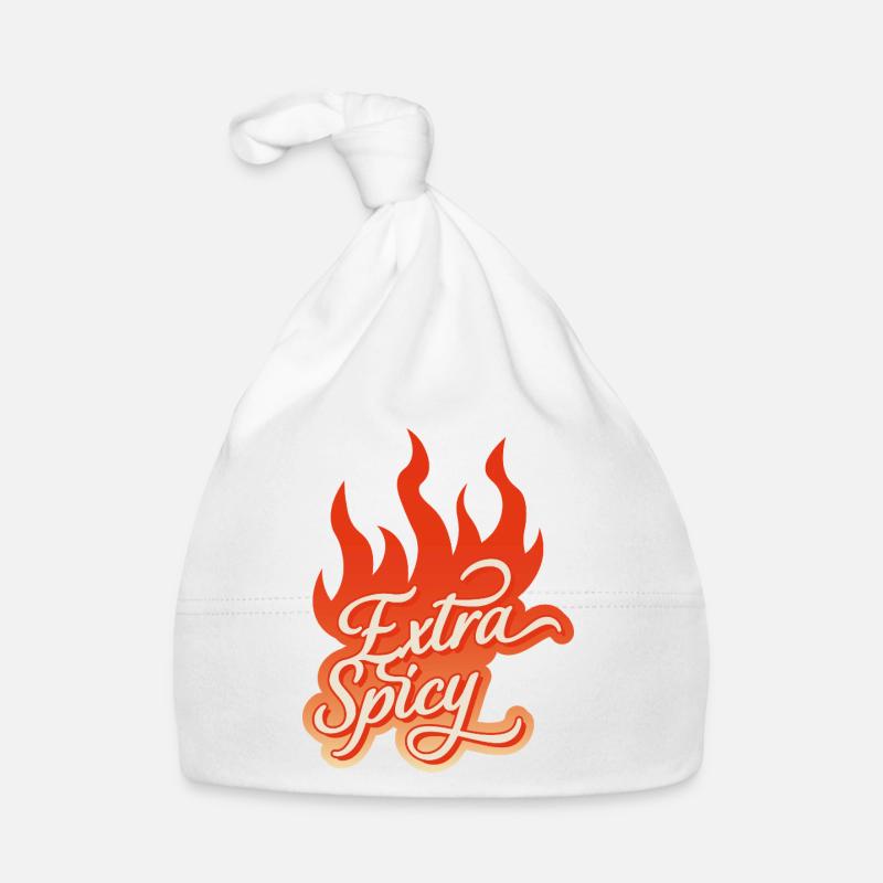 Extra Spicy – Fiery Typography Organic Baby Cap