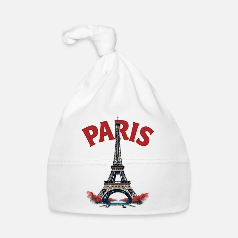 Tour Eiffel, Paris, retro Bonnet bio Bébé
