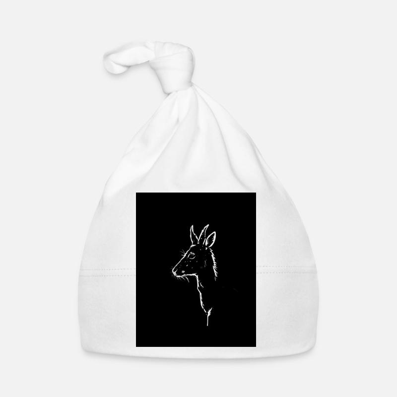 Silhouette einer Antilope Baby Bio-Mütze