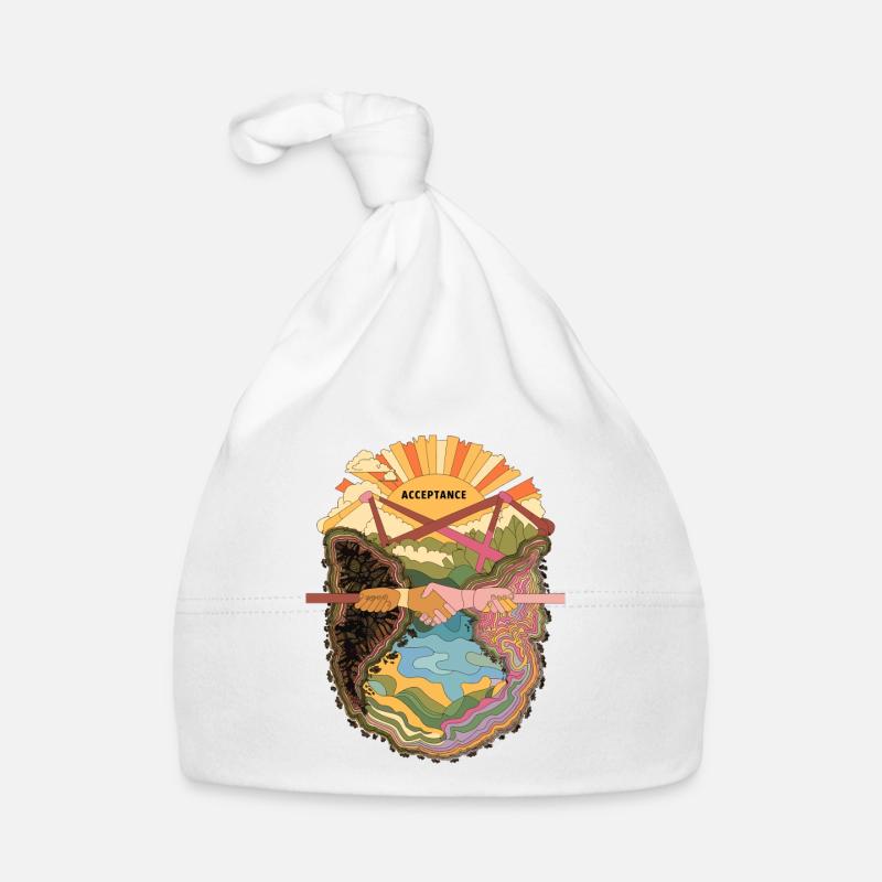 Acceptance and Unity - Embracing Diversity Artwork Organic Baby Cap