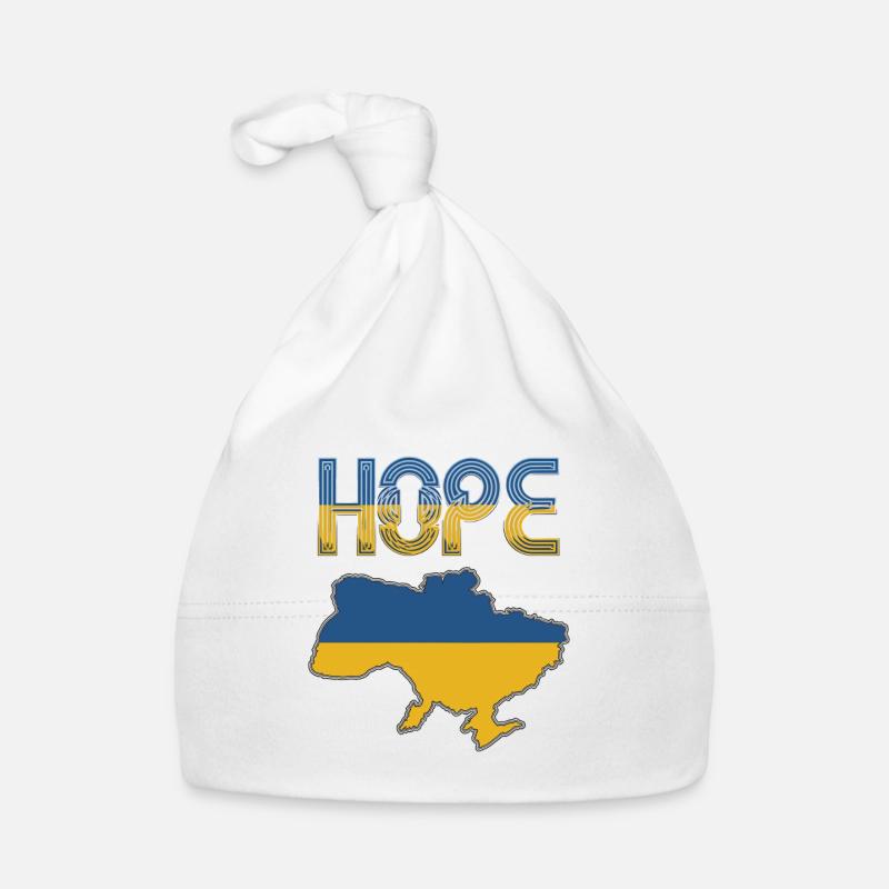 Hope for Ukraine – Patriotic Support Design Organic Baby Cap