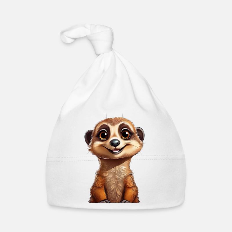 Suricate mignon et heureux Bonnet bio Bébé