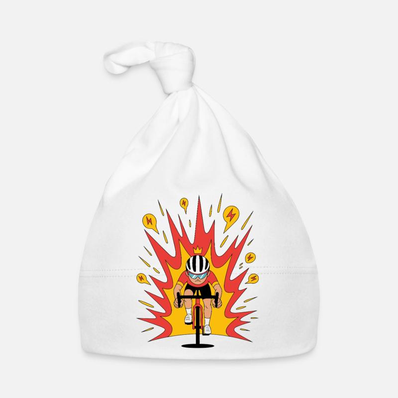 Angriffsmodus Radfahrer Krone Karikatur Baby Bio-Mütze