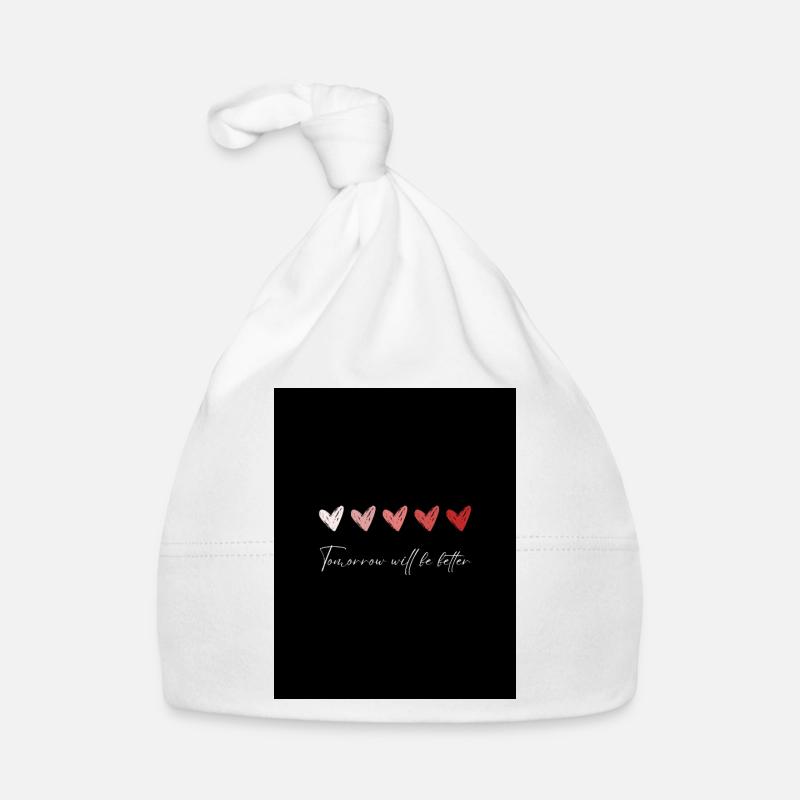 Herzen der Hoffnung mit einer positiven Botschaft Baby Bio-Mütze