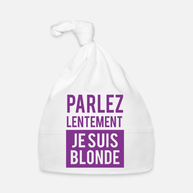 Message de foi en typographie moderne Bonnet bio Bébé