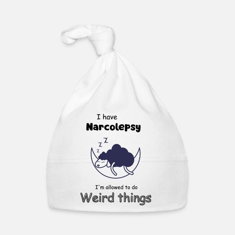 Sleeping sheep in the moonlight with narcolepsy Organic Baby Cap