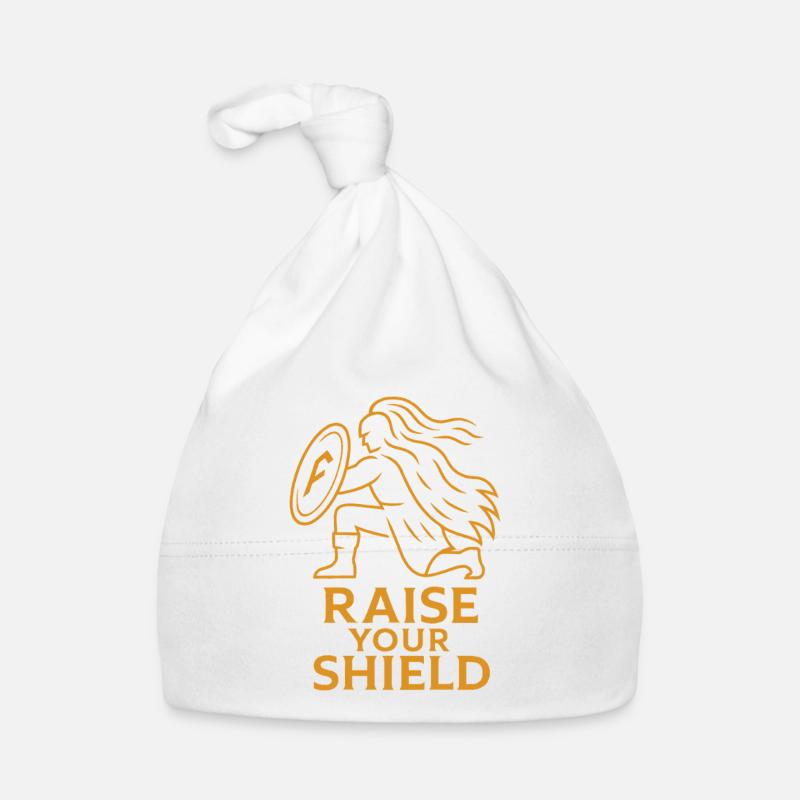 Empowered Shield Illustration Organic Baby Cap