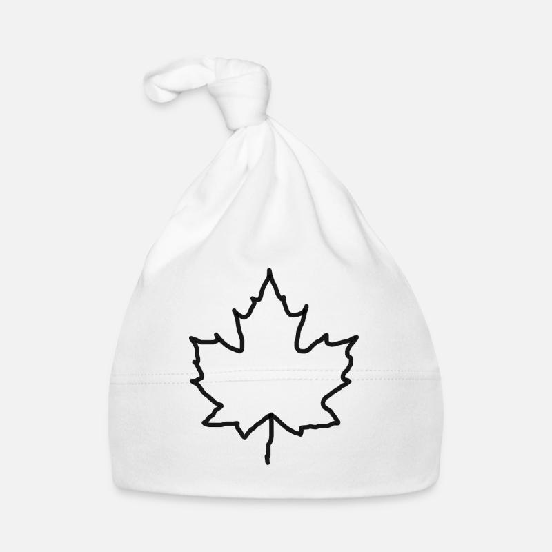 LiGu Design - Maple Leaf Outline Organic Baby Cap
