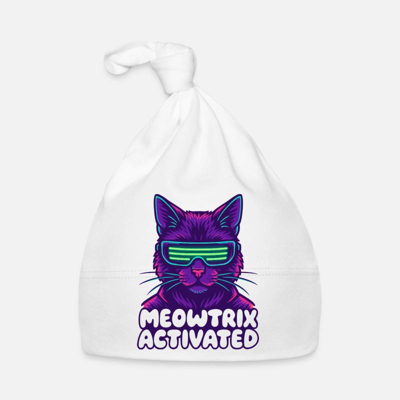 Meowtrix Chat néon activé Bonnet bio Bébé