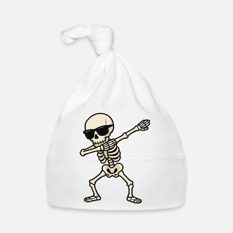 Skelett Dab mit Sonnenbrille Baby Bio-Mütze