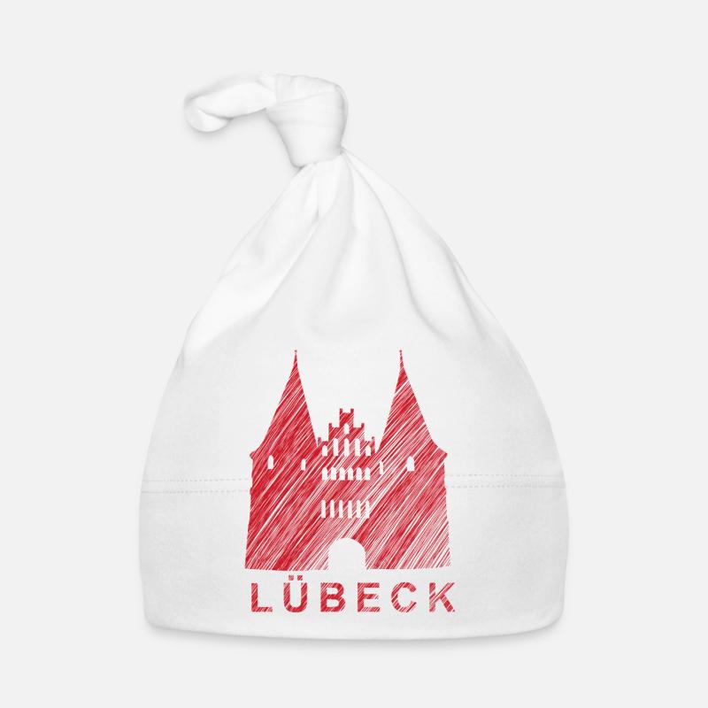 Porte Holsten de Lübeck – Conception urbaine - Bonnet bio Bébé - blanc