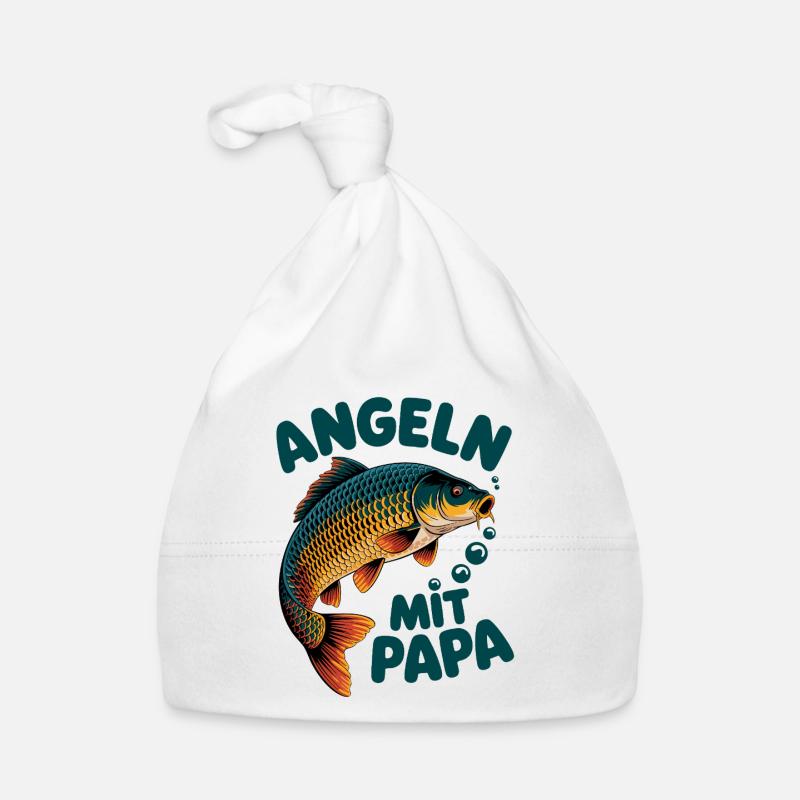 Fishing with dad fish motif Organic Baby Cap